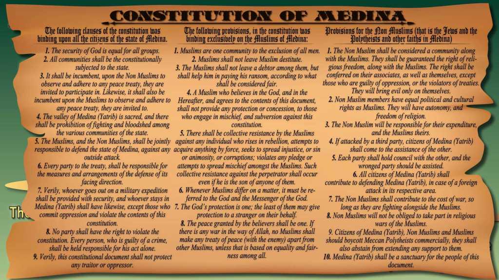 ISLAM BRUTAL OR BEAUTIFUL? THE CONSTITUTION OF MEDINA